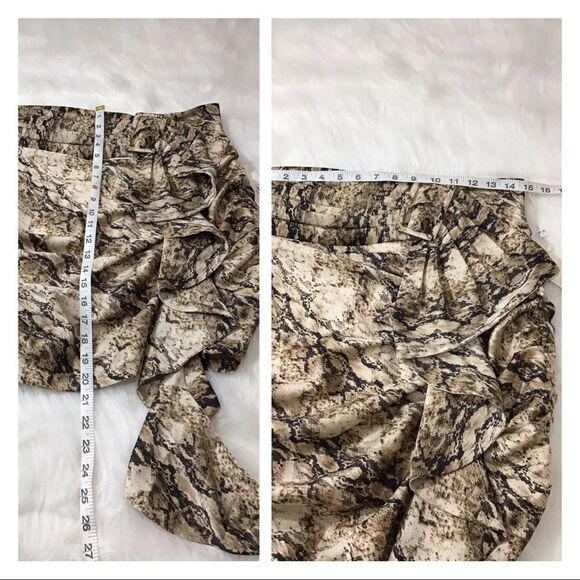 Ronny Kobo Lauryn Snake Skin Draped Animal Print Mini Skirt New Size Medium - Picture 6 of 8
